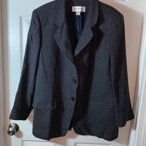 Jones New York Women’s 100% Pure Wool Jacket 3 Button Blazer 16W Made in USA - Picture 1 of 10